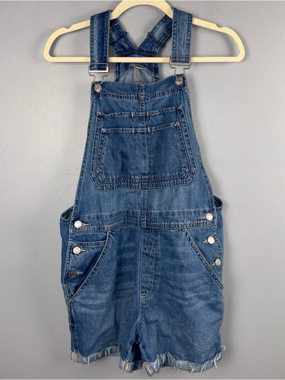 GAP Denim Womens S Jean Bib Shortalls Overalls 100% Cotton Utility Classic